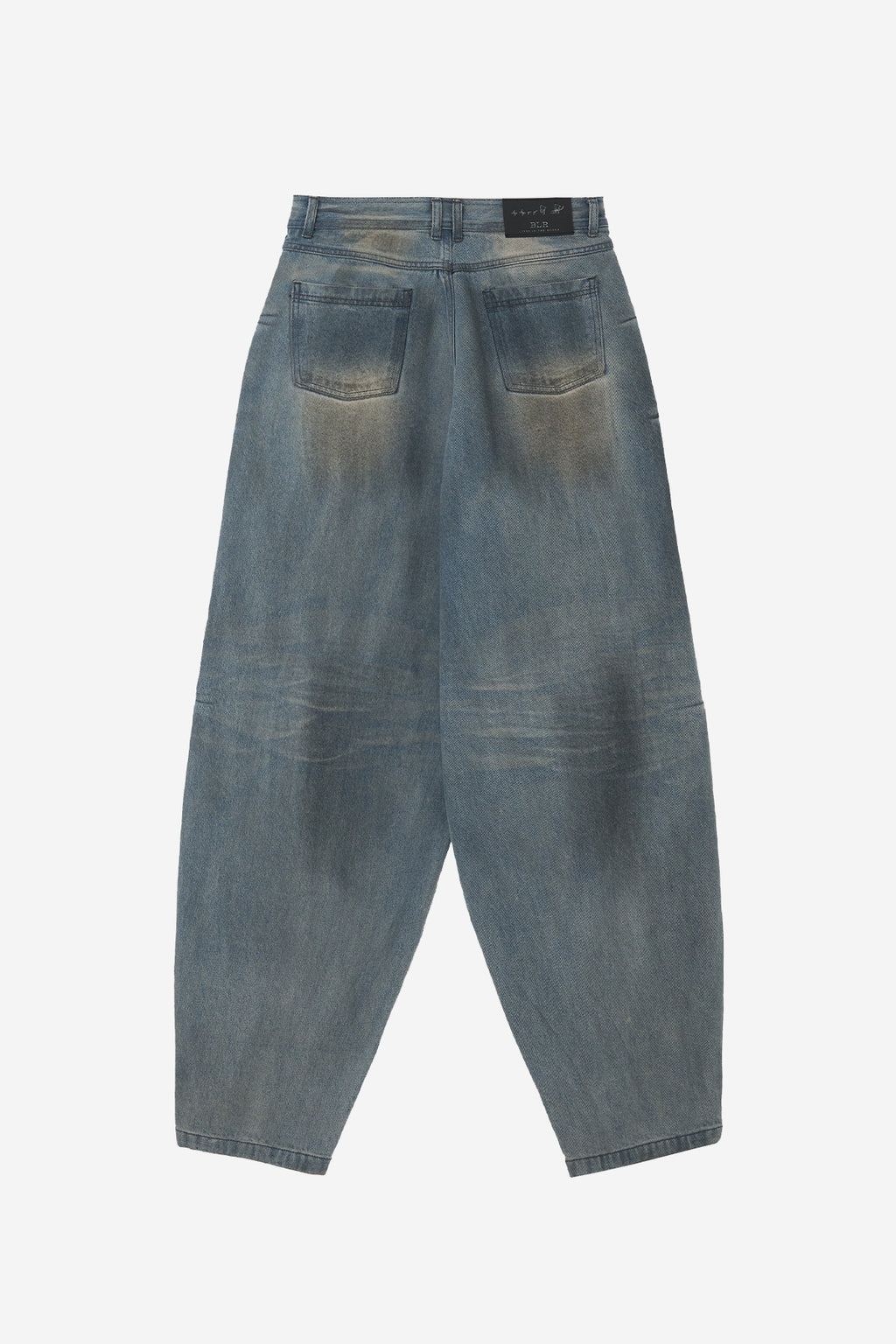 BLR 破壞洗滌寬牛仔褲
