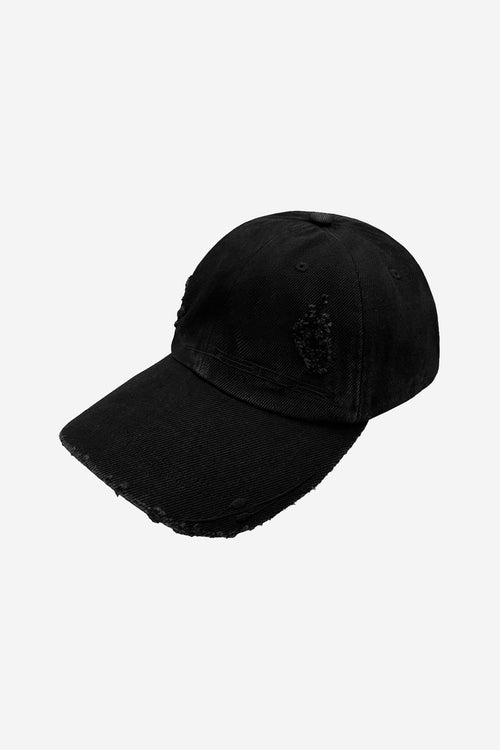 BLR 標誌破壞丹寧帽 黑色