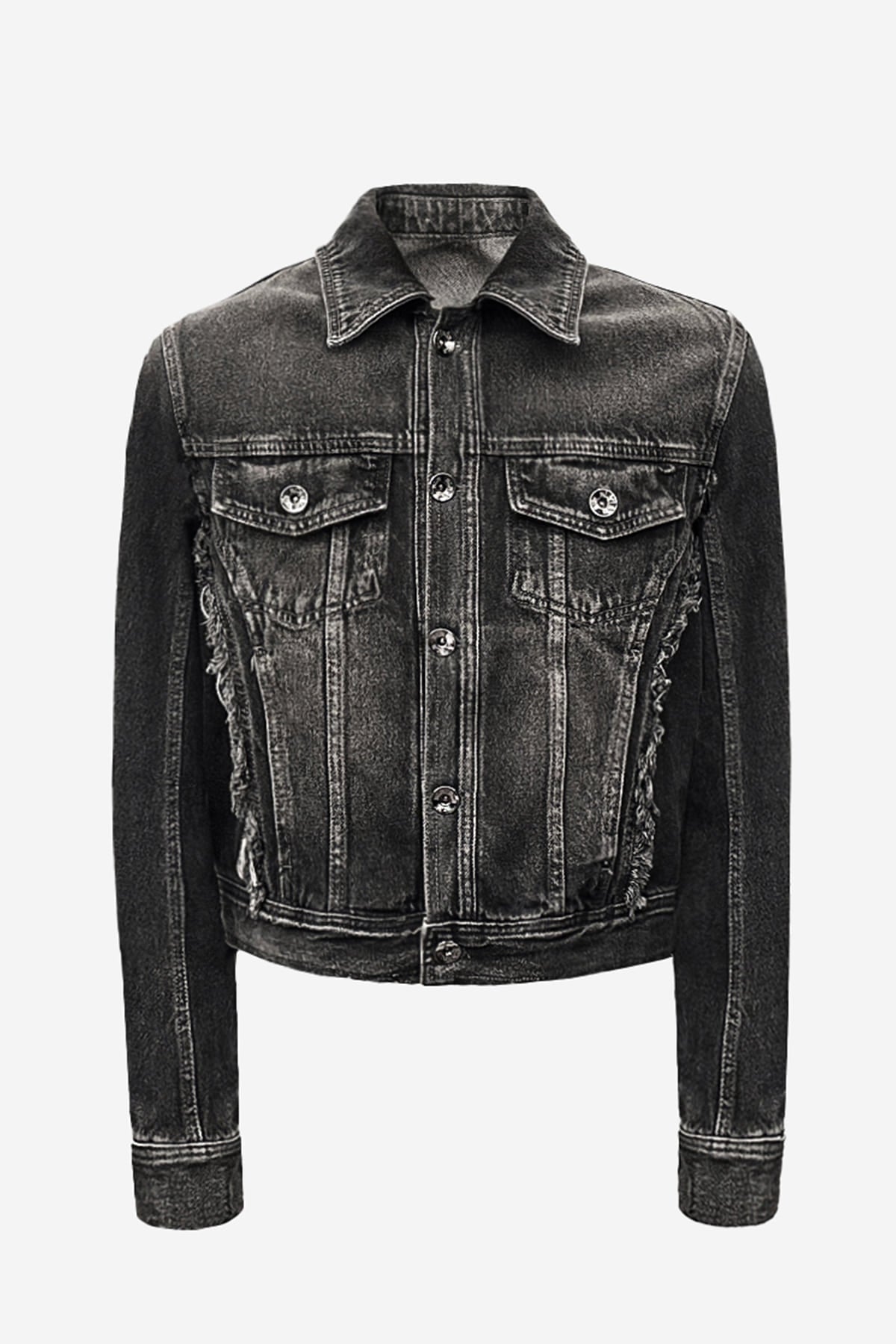 BLR 邊緣破壞水洗丹寧夾克